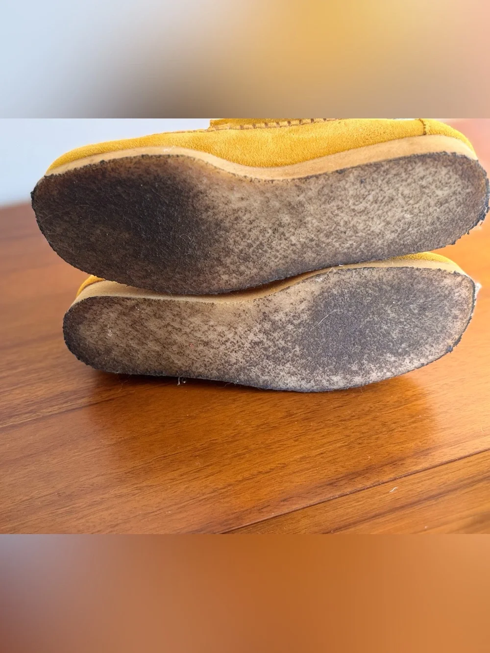 Clarks Originals Weaver Suede Shoes Mustard Yellow 9.5